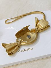 Chanel Mini Bag Charm Metallic Lambskin & Silver-Tone Metal Gold AP5348 - 2