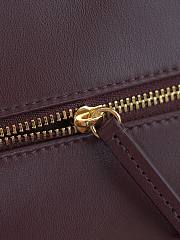 Chanel Maxi Flap Bag Suede Calfskin & Gold Metal Burgundy AS6627 - 32x19.5x10cm - 3