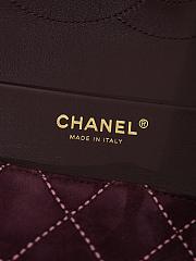 Chanel Maxi Flap Bag Suede Calfskin & Gold Metal Burgundy AS6627 - 32x19.5x10cm - 2