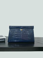 Chanel Large Clutch Crocodile Embossed Calfskin & Gold-Tone Metal Navy Blue AP5542 - 31x20x5cm - 5