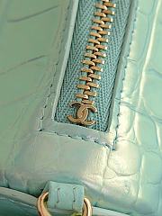 Chanel Vanity with Chain Crocodile Embossed Iridescent Calfskin & Gold-Tone Metal Turquoise - 3