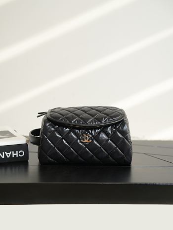  Chanel Quilted Nylon & Silver-Tone Metal Black 