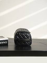  Chanel Quilted Nylon & Silver-Tone Metal Black  - 4