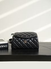  Chanel Quilted Nylon & Silver-Tone Metal Black  - 5