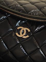  Chanel Quilted Nylon & Silver-Tone Metal Black  - 2