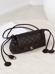 Chanel Clutch with Leather Strap Lambskin Dark Brown AP5406 - 24x10x7.5cm - 4