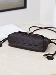 Chanel Clutch with Leather Strap Lambskin Dark Brown AP5406 - 24x10x7.5cm - 5