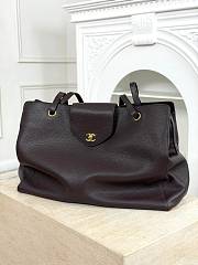 Chanel Large Tote Grained Calfskin & Gold-Tone Metal Dark Brown AS6245 - 46x36x20cm - 6