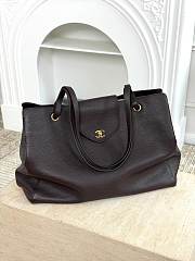 Chanel Large Tote Grained Calfskin & Gold-Tone Metal Dark Brown AS6245 - 46x36x20cm - 4