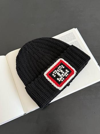 Chanel Logo Knit Cashmere Beanie Black 