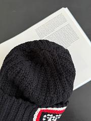 Chanel Logo Knit Cashmere Beanie Black  - 3