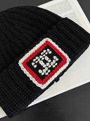 Chanel Logo Knit Cashmere Beanie Black  - 2