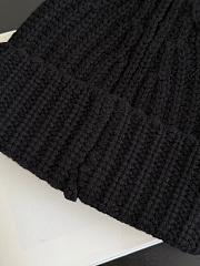 Chanel Logo Knit Cashmere Beanie Black  - 4