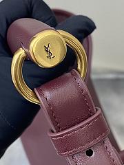 YSL Mombasa Large In Leather Burgundy - 24-48x31-44x3cm  - 2