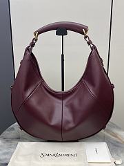 YSL Mombasa Large In Leather Burgundy - 24-48x31-44x3cm  - 3