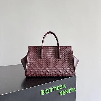 Bottega Veneta Small Barbara Tote Deep Mahogany - 30x20.5x18cm