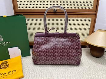 Goyard Bellechasse Biaude PM Bag Burgundy - 36x15x27cm