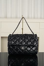 Chanel Maxi Flap Bag Nylon & Silver-Tone Metal Black AS6324 - 38x28x11cm - 1