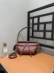 Loewe Small Whisker Bag In Glazed Calfskin Cognac - 25.5x17x14cm - 1