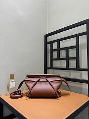 Loewe Small Whisker Bag In Glazed Calfskin Cognac - 25.5x17x14cm - 6