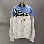 DiorAlps Oversized Embroidered Sweater Multicolor Dior d'Hiver Virgin Wool Intarsia - 5