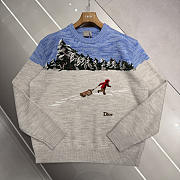 DiorAlps Oversized Embroidered Sweater Multicolor Dior d'Hiver Virgin Wool Intarsia - 2