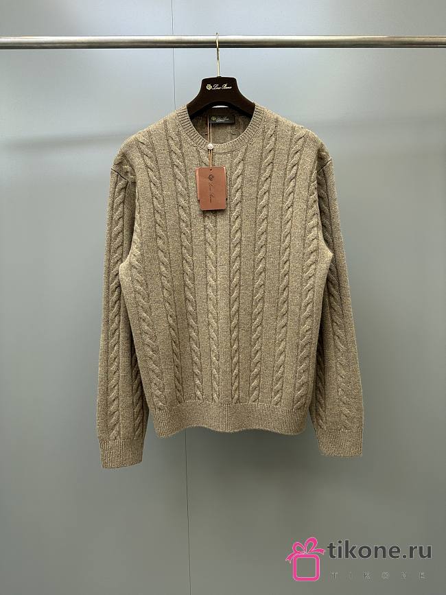 Loro Piana Cedar Crewneck Cashmere Biscuit Light (H1GO) - 1