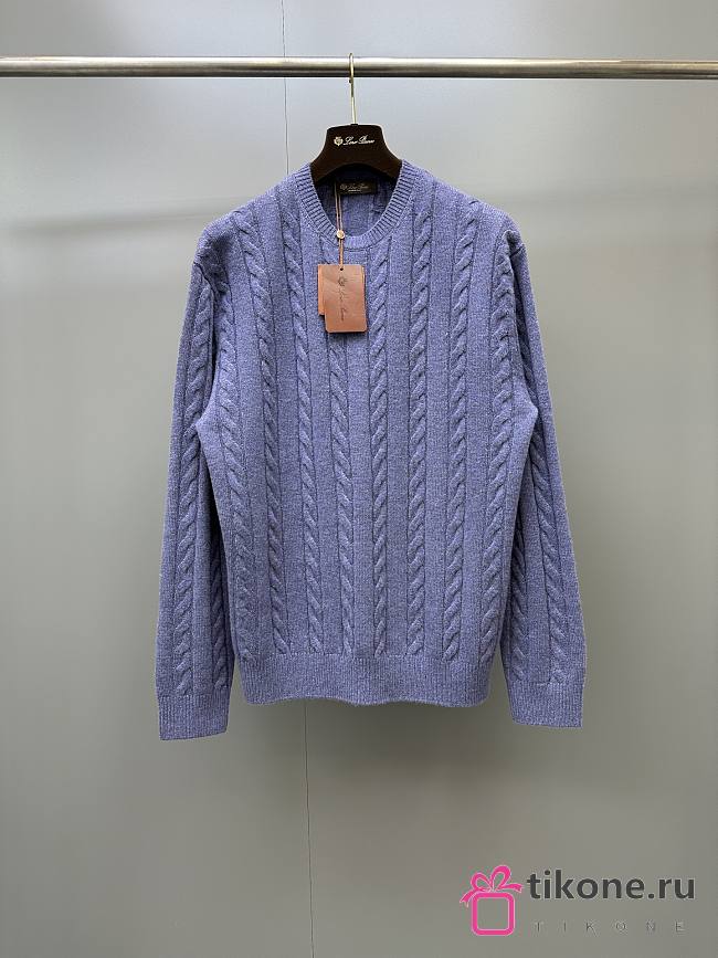 Loro Piana Cedar Crewneck Cashmere Night Lilac (K05J) - 1
