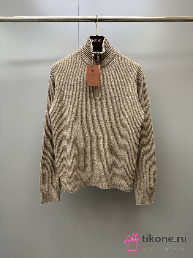 Loro Piana Loro Jumper Cashmere Grain Brown Melange (D0H3) - 1