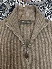 Loro Piana Loro Jumper Cashmere Grain Brown Melange (D0H3) - 3