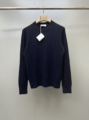 Brunello Cucinelli Cable-knit Cashmere Sweater in Navy Blue