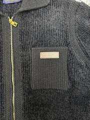 LV Zippered Textured Overshirt Black 1AKLVE  - 5