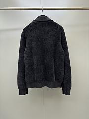 LV Zippered Textured Overshirt Black 1AKLVE  - 2