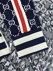 Gucci Men's GG Jacquard Cotton Jacket Navy - 5