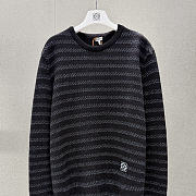 Loewe Anagram Striped Wool Sweater in Blue - 3
