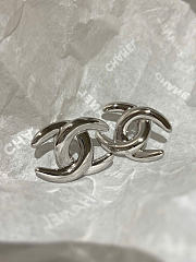 Chanel Stud Earrings Metal Golden/Silver - 6