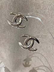 Chanel Stud Earrings Metal Golden/Silver - 5