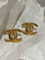 Chanel Stud Earrings Metal Golden/Silver - 4