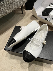 Chanel Ballet Flats Lambskin Black and White 1423282 - 4