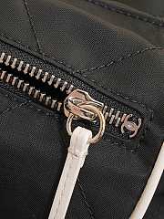 Chanel Large Backpack Nylon, Calfskin & Silver-Tone Metal Black & White AS6329 - 30x26x11cm - 3
