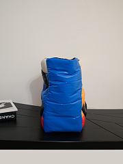 Chanel Large Shopping Bag Nylon & Calfskin Blue, Orange, Red & Black AS6470 - 53x30x15cm - 6