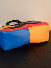 Chanel Large Shopping Bag Nylon & Calfskin Blue, Orange, Red & Black AS6470 - 53x30x15cm - 5