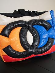 Chanel Large Shopping Bag Nylon & Calfskin Blue, Orange, Red & Black AS6470 - 53x30x15cm - 2