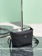 Prada Chérie Re-Nylon Mini Bag Black Gold 1BC302 - 20x12x11cm - 6
