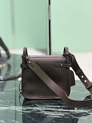 Prada Corsaire Aged Leather Mini Shoulder Bag Cocoa Brown 1BD412 - 19.5x16.5x6cm - 6