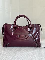 Balenciaga Le City Bag Medium in Plum Smooth Lambskin - 38.5x24x15cm - 1