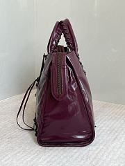 Balenciaga Le City Bag Medium in Plum Smooth Lambskin - 38.5x24x15cm - 2