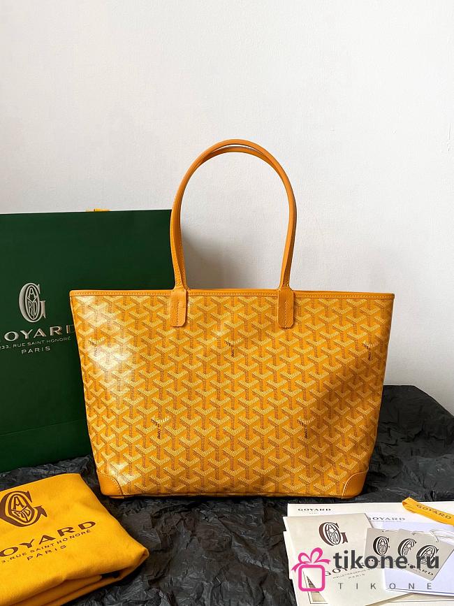 Goyard Artois PM bag Stripes and Initials Yellow - 34x15x28cm  - 1