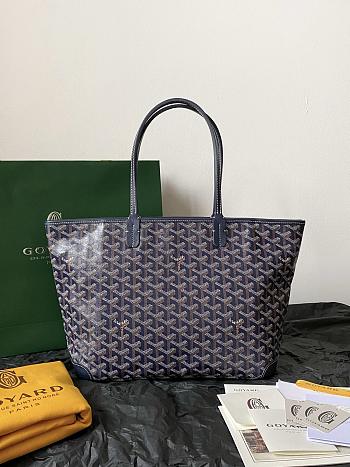 Goyard Artois PM bag Stripes and Initials Navy - 34x15x28cm