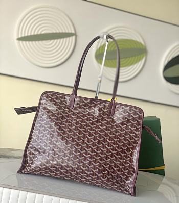 Goyard Hardy PM Bag Stripes and Initials Burgundy - 40x17x31cm
